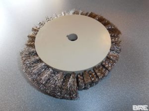 Brosse plateau abrasive avec garnissage inox