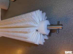 Brosse rotative industrielle avec axe inox