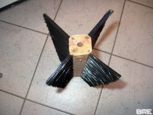 Brosse rouleau avec support bois