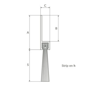 Brosse strip en H