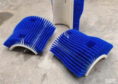 Brosse industrielle en 3 sections pour le nettoyage de bouteilles